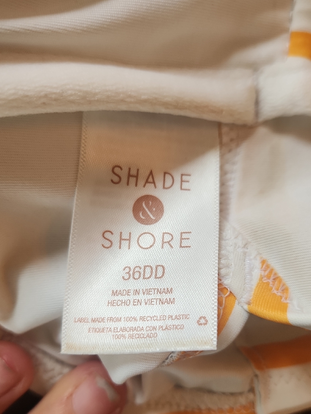 Shade & Shore Yellow Striped Bandeau Bikini Top with Printed Cover-Up Set - Picture 4 of 5